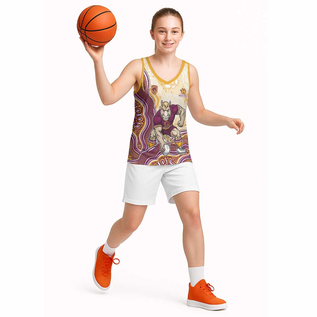 Brisbane Broncos NAIDOC Week 2026 Basketball Jersey First Nations of Australia Aboriginal Mascot Rugby