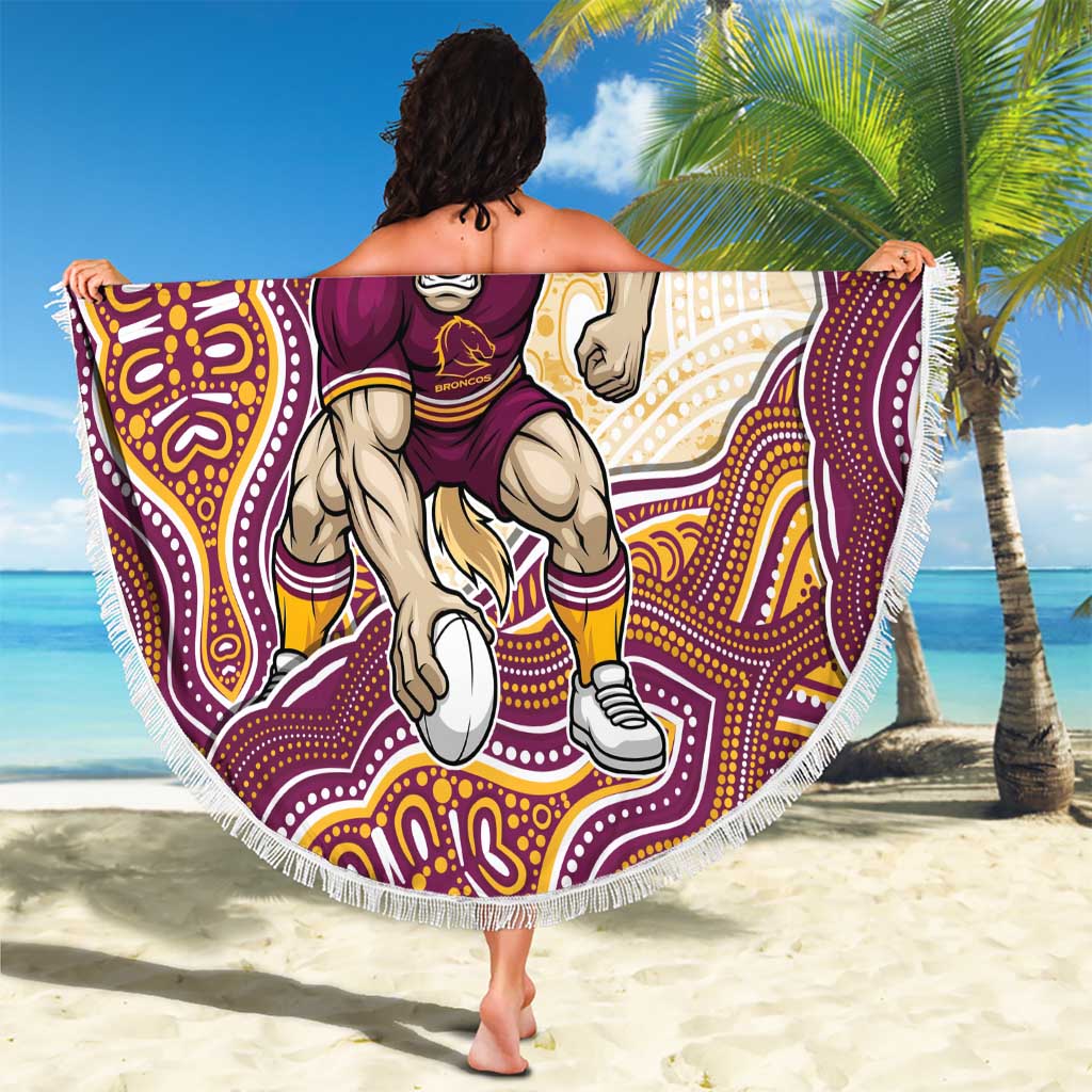Brisbane Broncos NAIDOC Week 2026 Beach Blanket First Nations of Australia Aboriginal Mascot Rugby