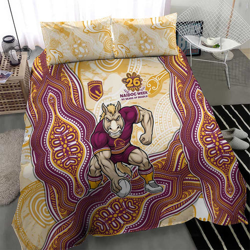 Brisbane Broncos NAIDOC Week 2026 Bedding Set First Nations of Australia Aboriginal Mascot Rugby