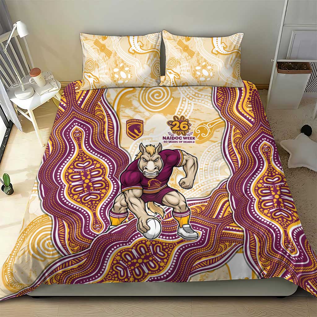 Brisbane Broncos NAIDOC Week 2026 Bedding Set First Nations of Australia Aboriginal Mascot Rugby