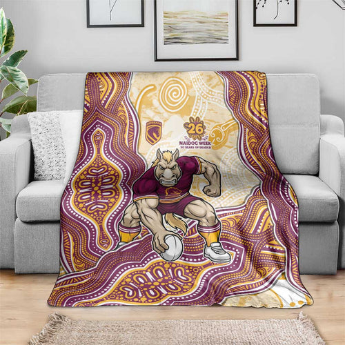 Brisbane Broncos NAIDOC Week 2026 Blanket First Nations of Australia Aboriginal Mascot Rugby