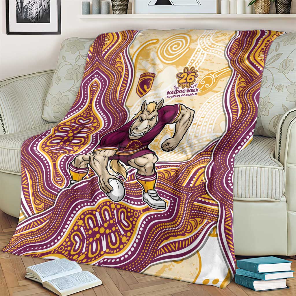 Brisbane Broncos NAIDOC Week 2026 Blanket First Nations of Australia Aboriginal Mascot Rugby