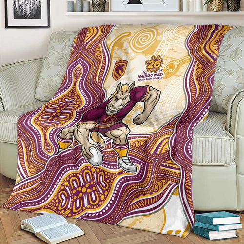 Brisbane Broncos NAIDOC Week 2026 Blanket First Nations of Australia Aboriginal Mascot Rugby