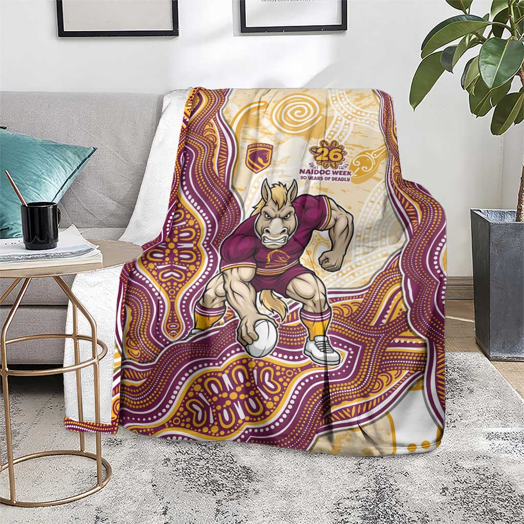 Brisbane Broncos NAIDOC Week 2026 Blanket First Nations of Australia Aboriginal Mascot Rugby