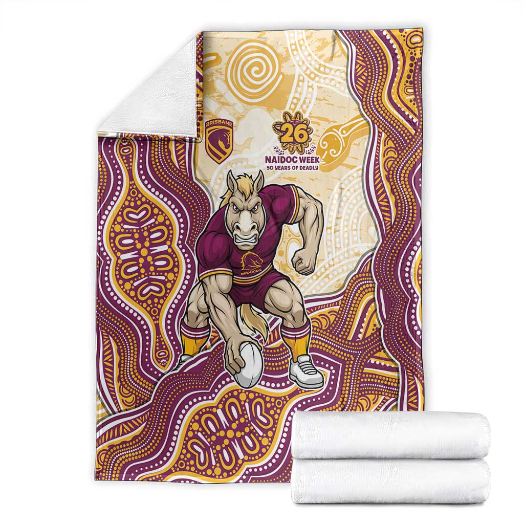Brisbane Broncos NAIDOC Week 2026 Blanket First Nations of Australia Aboriginal Mascot Rugby