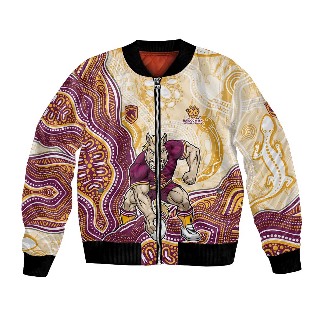 Brisbane Broncos NAIDOC Week 2026 Bomber Jacket First Nations of Australia Aboriginal Mascot Rugby