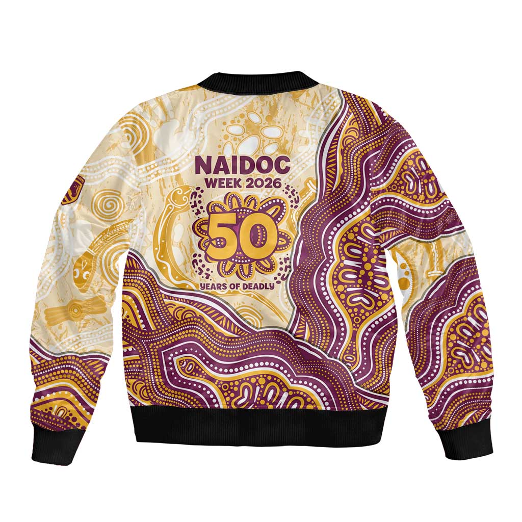 Brisbane Broncos NAIDOC Week 2026 Bomber Jacket First Nations of Australia Aboriginal Mascot Rugby