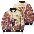 Brisbane Broncos NAIDOC Week 2026 Bomber Puffer Jacket First Nations of Australia Aboriginal Mascot Rugby