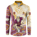 Brisbane Broncos NAIDOC Week 2026 Button Sweatshirt First Nations of Australia Aboriginal Mascot Rugby