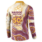 Brisbane Broncos NAIDOC Week 2026 Button Sweatshirt First Nations of Australia Aboriginal Mascot Rugby