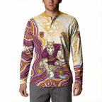 Brisbane Broncos NAIDOC Week 2026 Button Sweatshirt First Nations of Australia Aboriginal Mascot Rugby