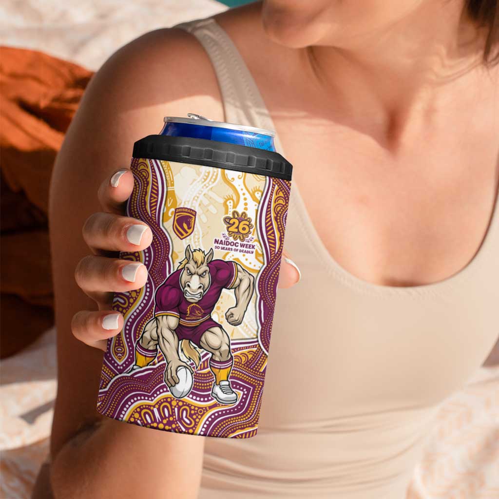Brisbane Broncos NAIDOC Week 2026 4 in 1 Can Cooler Tumbler First Nations of Australia Aboriginal Mascot Rugby