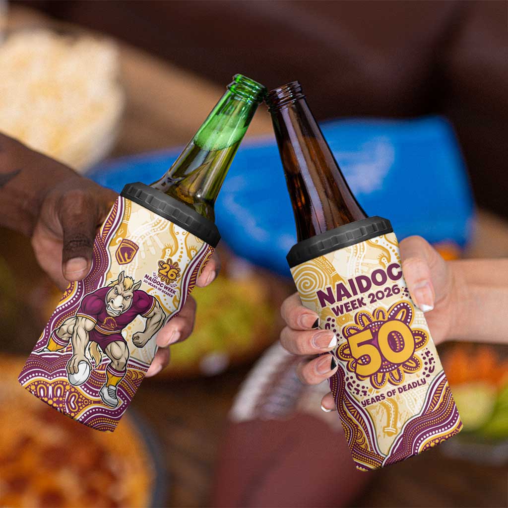 Brisbane Broncos NAIDOC Week 2026 4 in 1 Can Cooler Tumbler First Nations of Australia Aboriginal Mascot Rugby