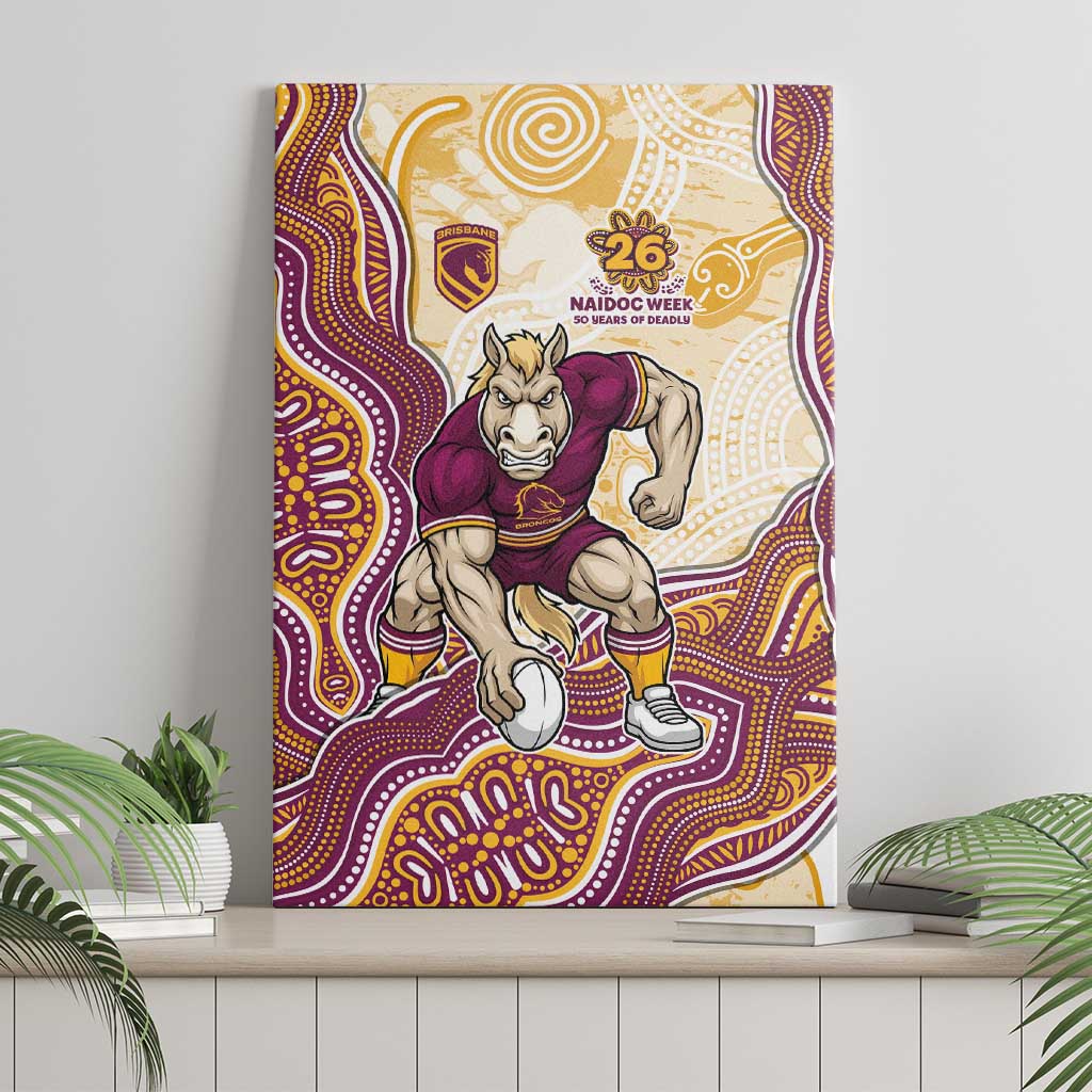 Brisbane Broncos NAIDOC Week 2026 Canvas Wall Art First Nations of Australia Aboriginal Mascot Rugby