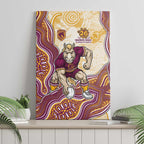 Brisbane Broncos NAIDOC Week 2026 Canvas Wall Art First Nations of Australia Aboriginal Mascot Rugby