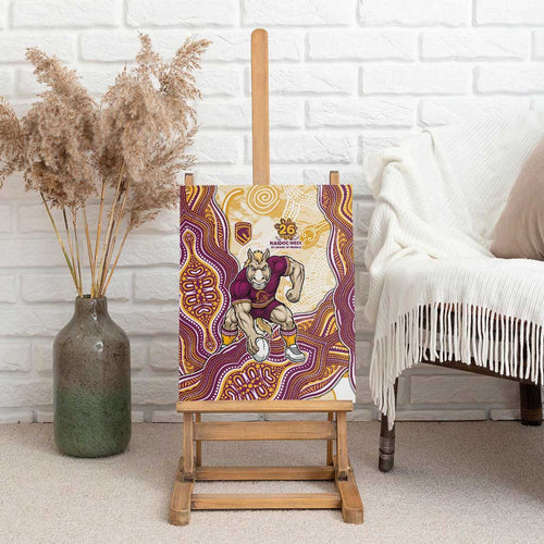 Brisbane Broncos NAIDOC Week 2026 Canvas Wall Art First Nations of Australia Aboriginal Mascot Rugby
