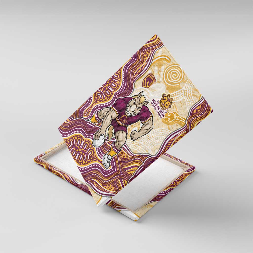 Brisbane Broncos NAIDOC Week 2026 Canvas Wall Art First Nations of Australia Aboriginal Mascot Rugby