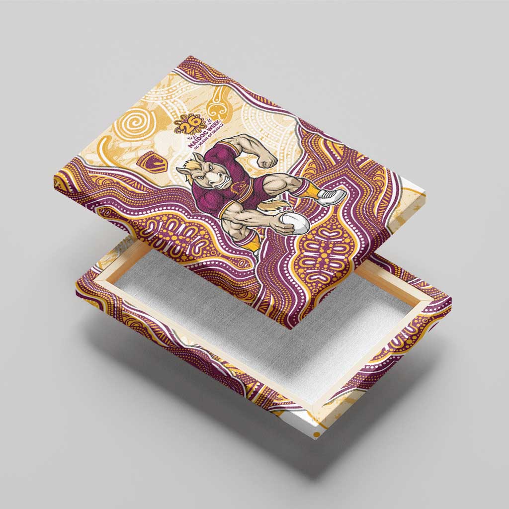 Brisbane Broncos NAIDOC Week 2026 Canvas Wall Art First Nations of Australia Aboriginal Mascot Rugby