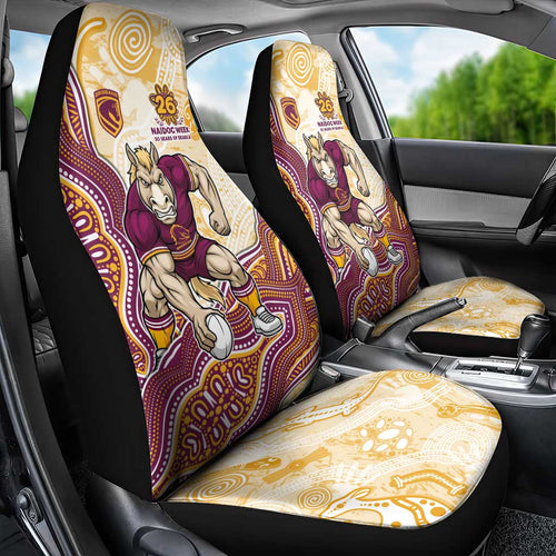 Brisbane Broncos NAIDOC Week 2026 Car Seat Cover First Nations of Australia Aboriginal Mascot Rugby