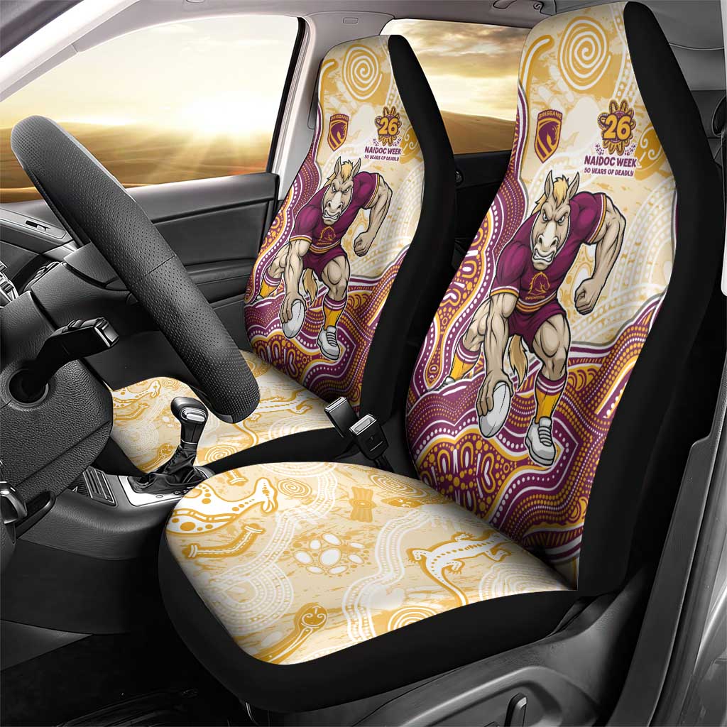 Brisbane Broncos NAIDOC Week 2026 Car Seat Cover First Nations of Australia Aboriginal Mascot Rugby