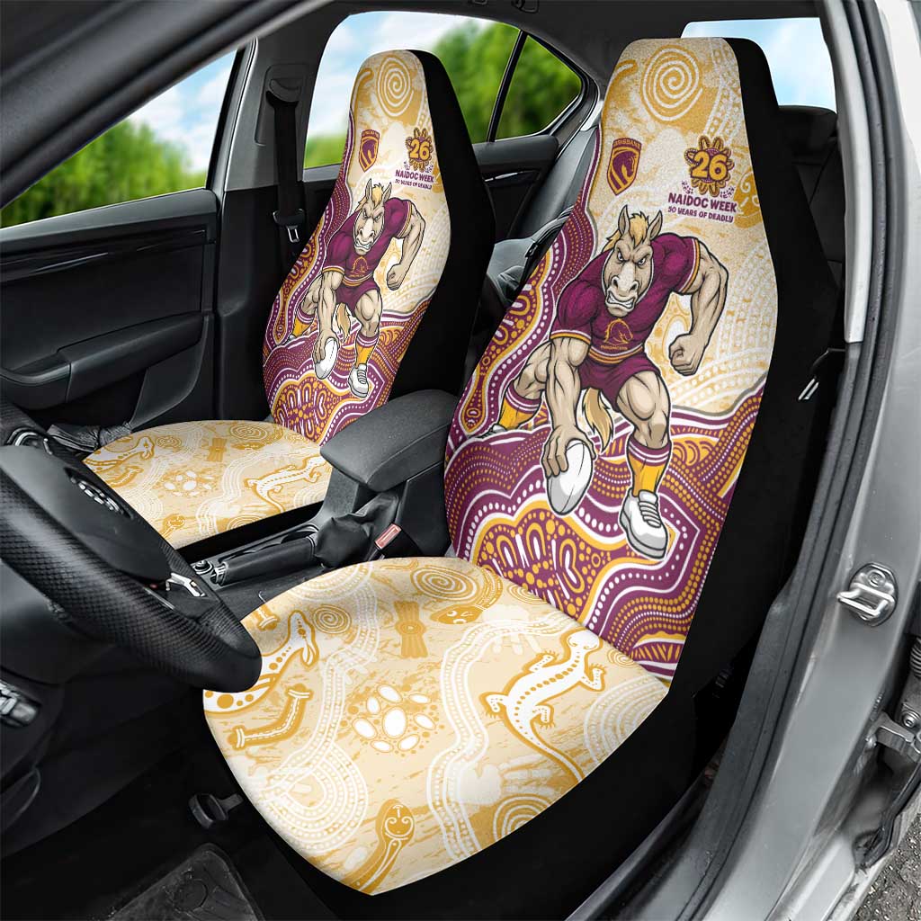 Brisbane Broncos NAIDOC Week 2026 Car Seat Cover First Nations of Australia Aboriginal Mascot Rugby