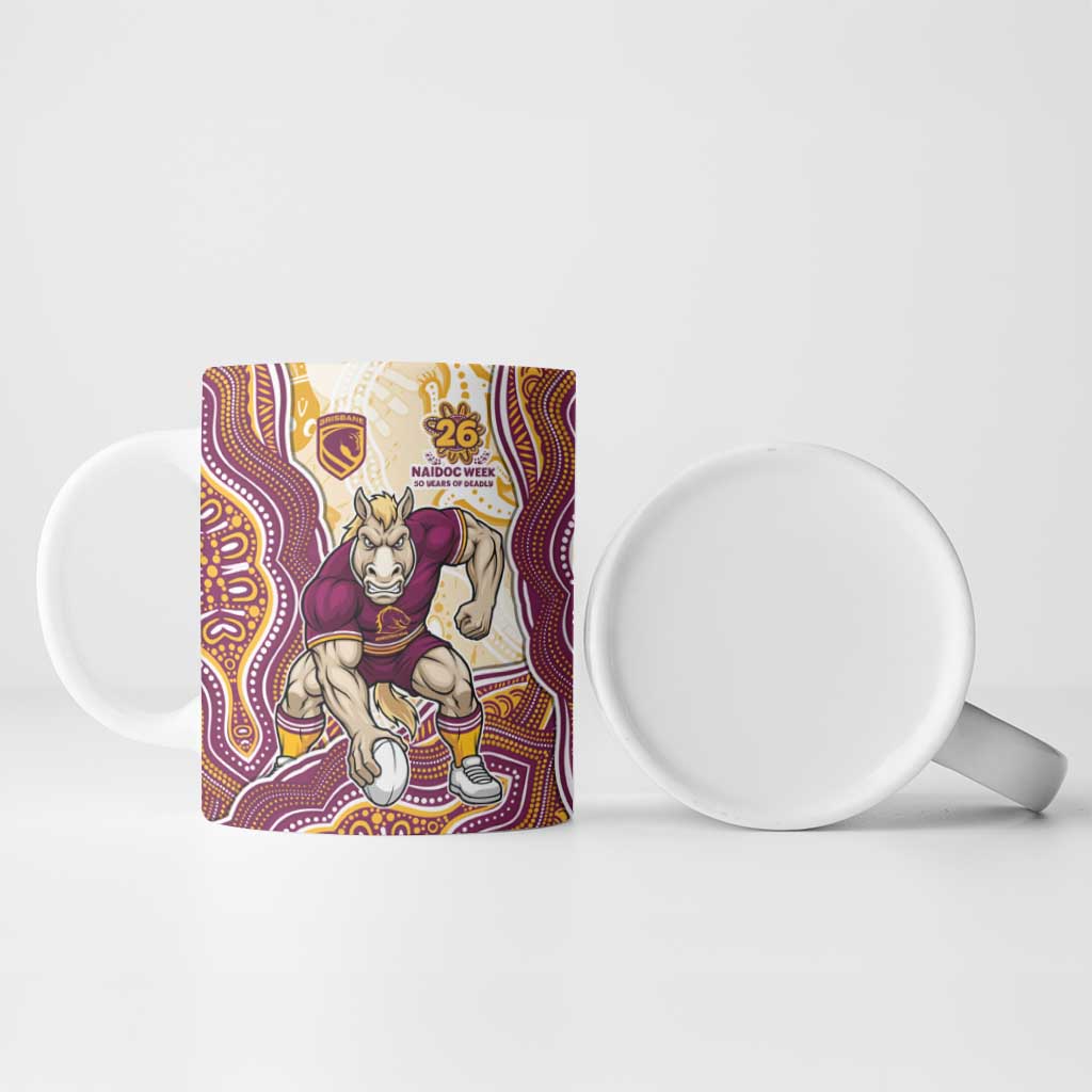 Brisbane Broncos NAIDOC Week 2026 Ceramic Mug First Nations of Australia Aboriginal Mascot Rugby