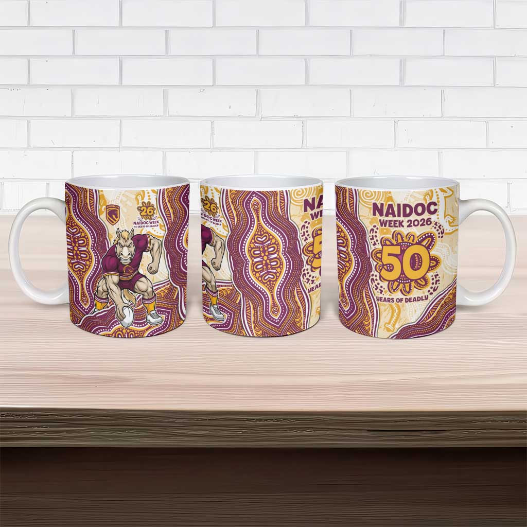 Brisbane Broncos NAIDOC Week 2026 Ceramic Mug First Nations of Australia Aboriginal Mascot Rugby