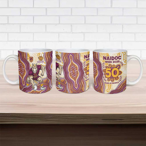 Brisbane Broncos NAIDOC Week 2026 Ceramic Mug First Nations of Australia Aboriginal Mascot Rugby