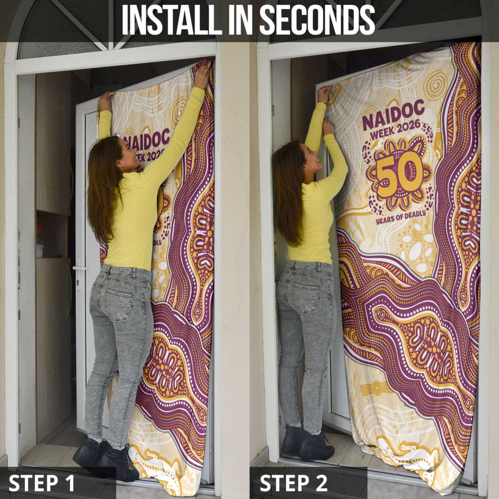 Brisbane Broncos NAIDOC Week 2026 Door Cover First Nations of Australia Aboriginal Mascot Rugby