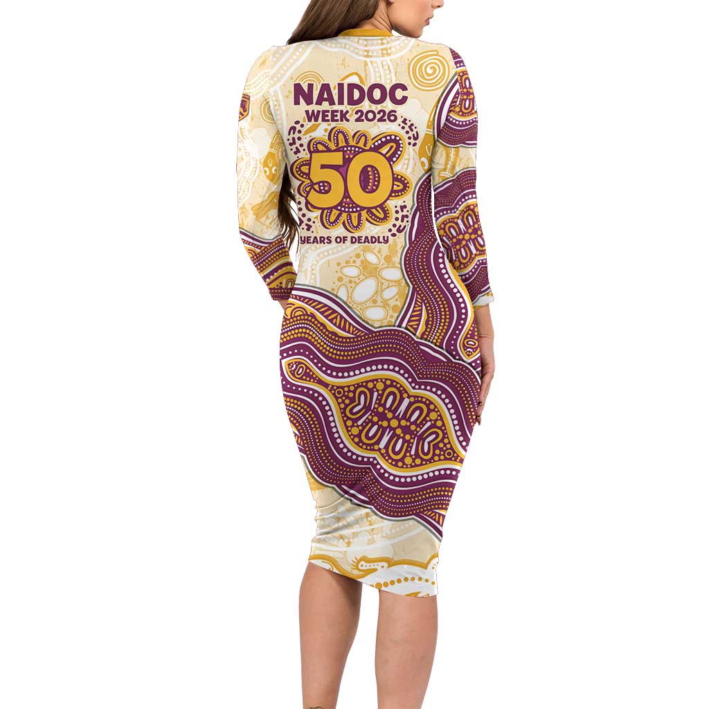 Brisbane Broncos NAIDOC Week 2026 Family Matching Long Sleeve Bodycon Dress and Hawaiian Shirt First Nations of Australia Aboriginal Mascot Rugby