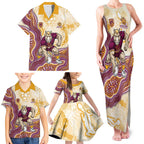 Brisbane Broncos NAIDOC Week 2026 Family Matching Tank Maxi Dress and Hawaiian Shirt First Nations of Australia Aboriginal Mascot Rugby