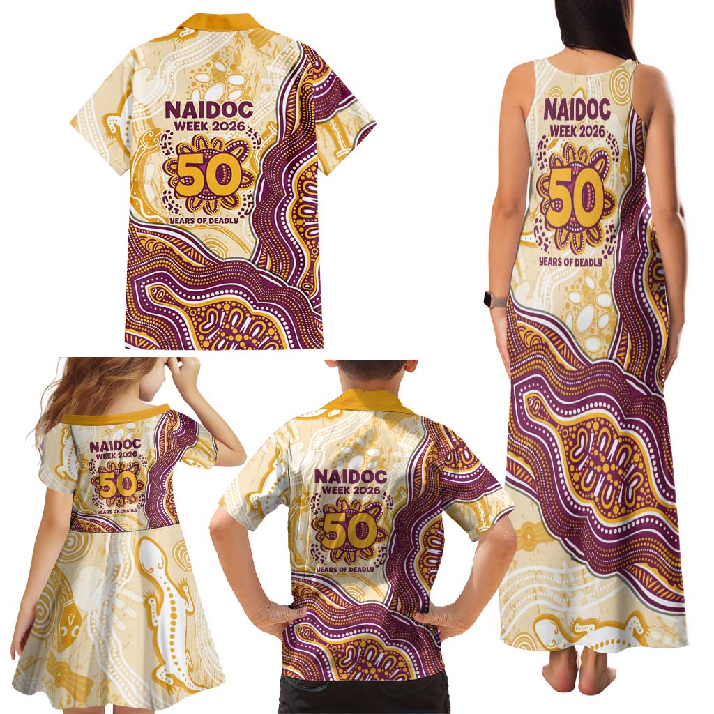 Brisbane Broncos NAIDOC Week 2026 Family Matching Tank Maxi Dress and Hawaiian Shirt First Nations of Australia Aboriginal Mascot Rugby