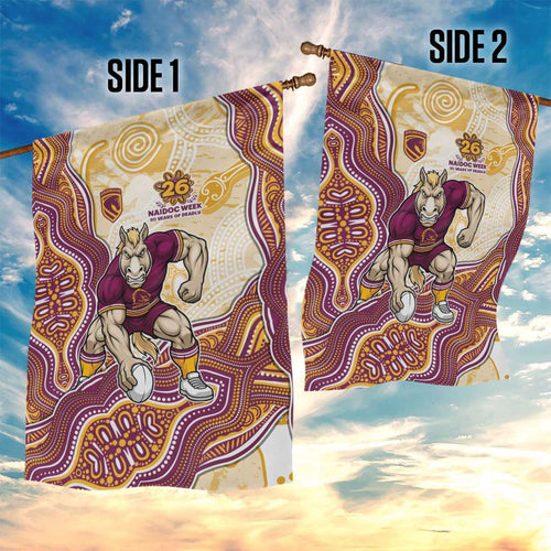 Brisbane Broncos NAIDOC Week 2026 Garden Flag First Nations of Australia Aboriginal Mascot Rugby