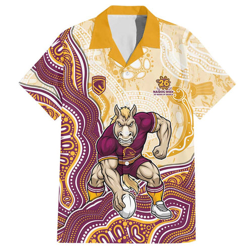 Brisbane Broncos NAIDOC Week 2026 Hawaiian Shirt First Nations of Australia Aboriginal Mascot Rugby