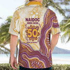 Brisbane Broncos NAIDOC Week 2026 Hawaiian Shirt First Nations of Australia Aboriginal Mascot Rugby