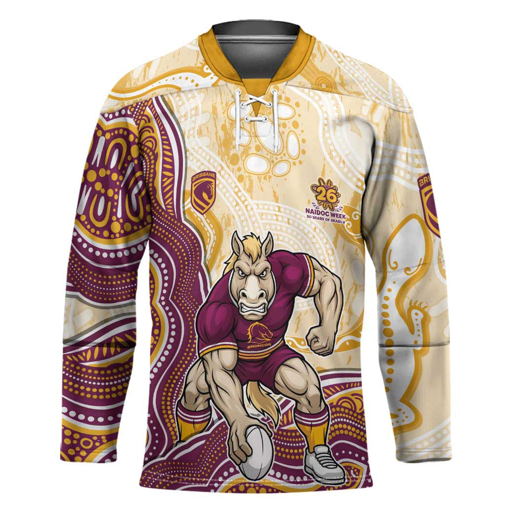 Brisbane Broncos NAIDOC Week 2026 Hockey Jersey First Nations of Australia Aboriginal Mascot Rugby