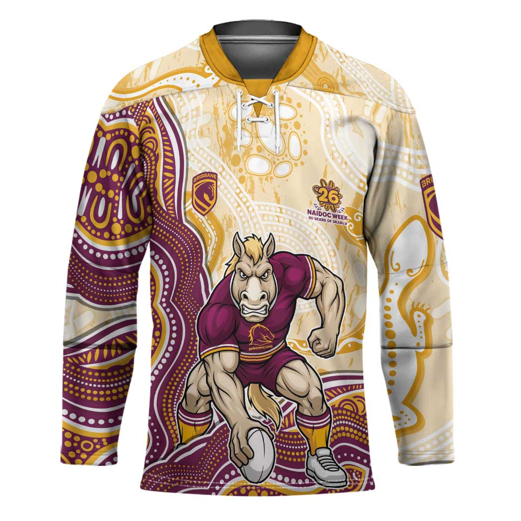 Brisbane Broncos NAIDOC Week 2026 Hockey Jersey First Nations of Australia Aboriginal Mascot Rugby