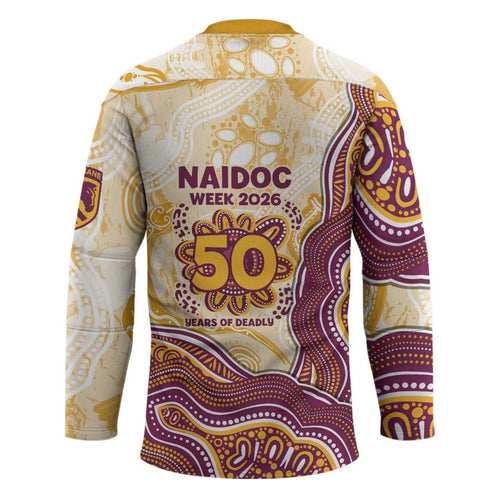 Brisbane Broncos NAIDOC Week 2026 Hockey Jersey First Nations of Australia Aboriginal Mascot Rugby