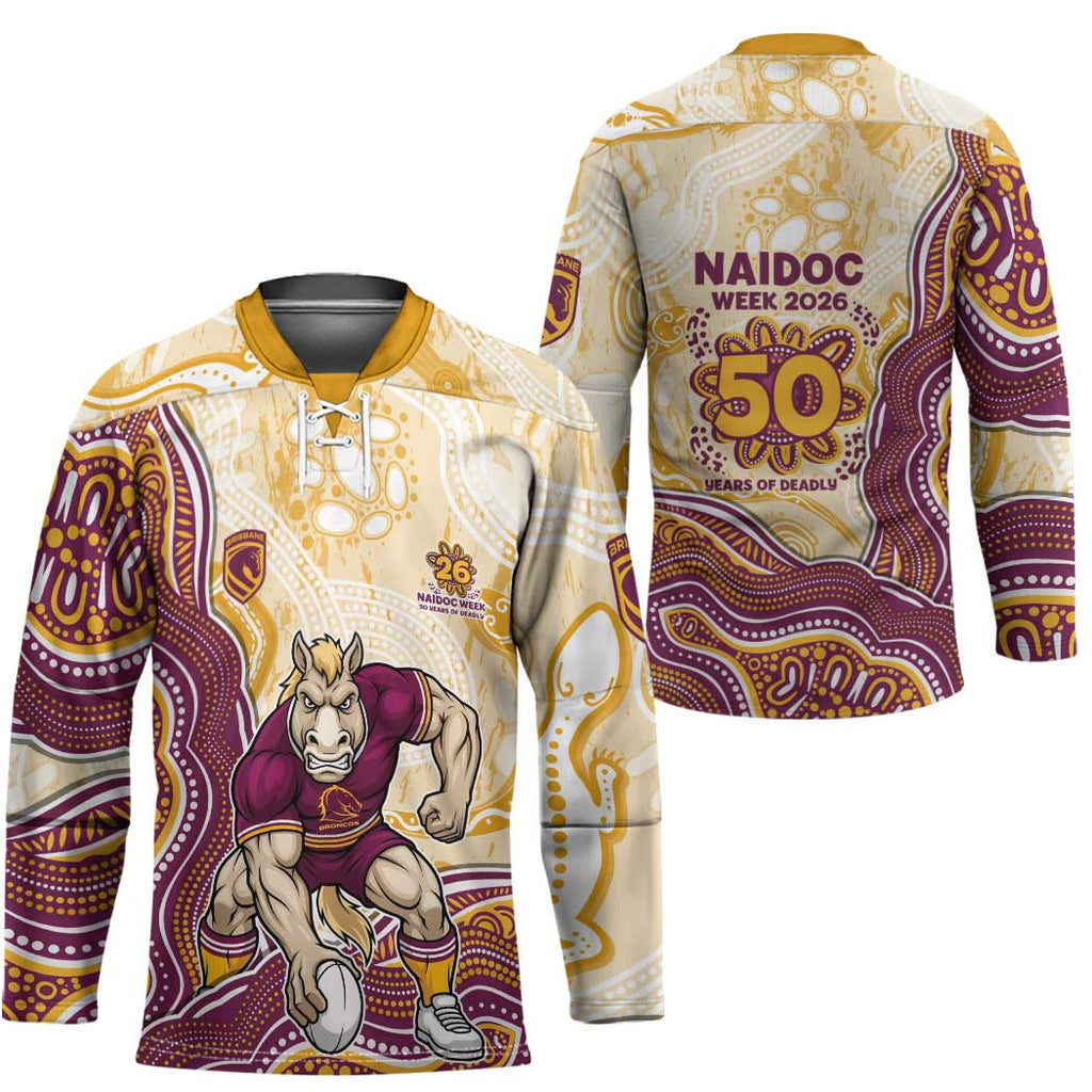 Brisbane Broncos NAIDOC Week 2026 Hockey Jersey First Nations of Australia Aboriginal Mascot Rugby