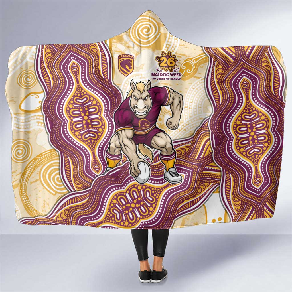 Brisbane Broncos NAIDOC Week 2026 Hooded Blanket First Nations of Australia Aboriginal Mascot Rugby