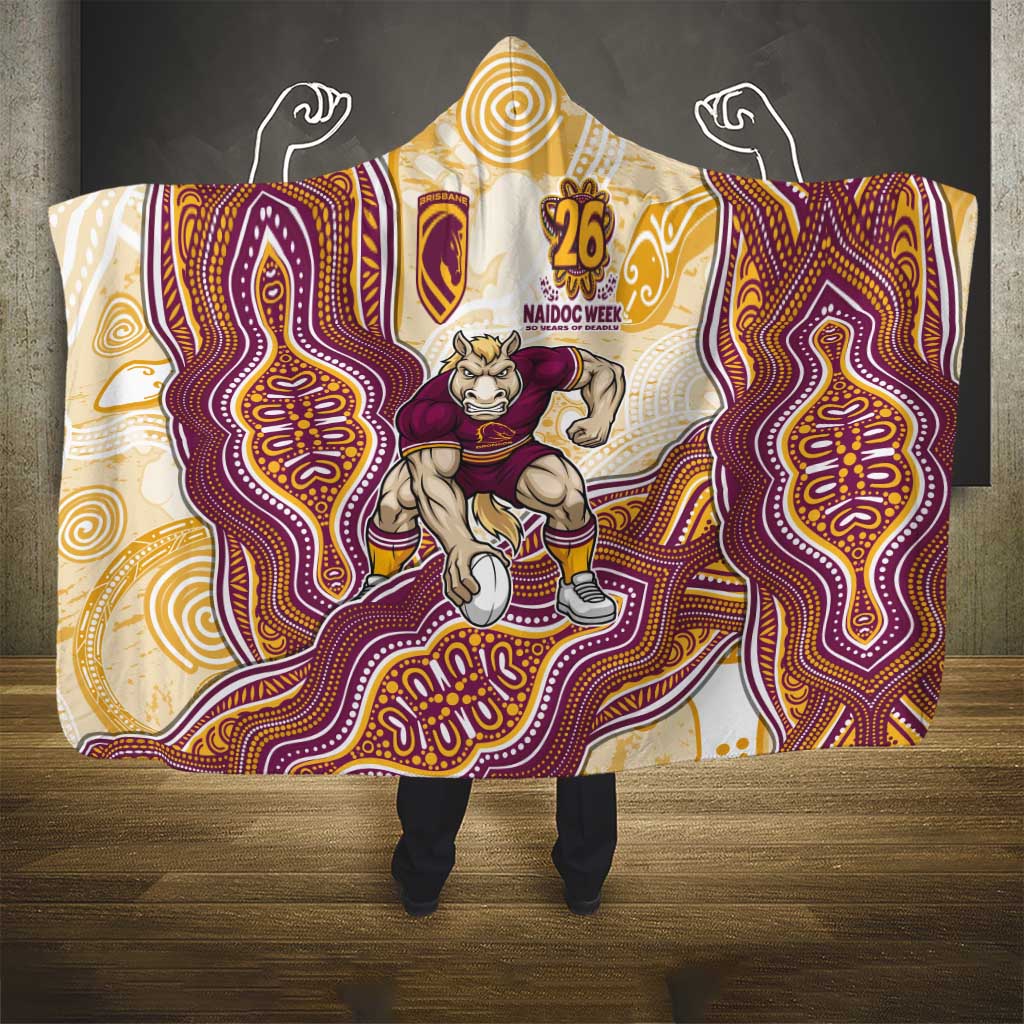 Brisbane Broncos NAIDOC Week 2026 Hooded Blanket First Nations of Australia Aboriginal Mascot Rugby