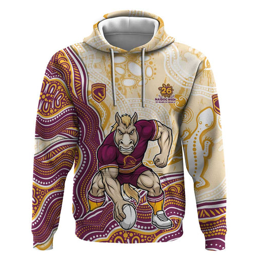 Brisbane Broncos NAIDOC Week 2026 Hoodie First Nations of Australia Aboriginal Mascot Rugby