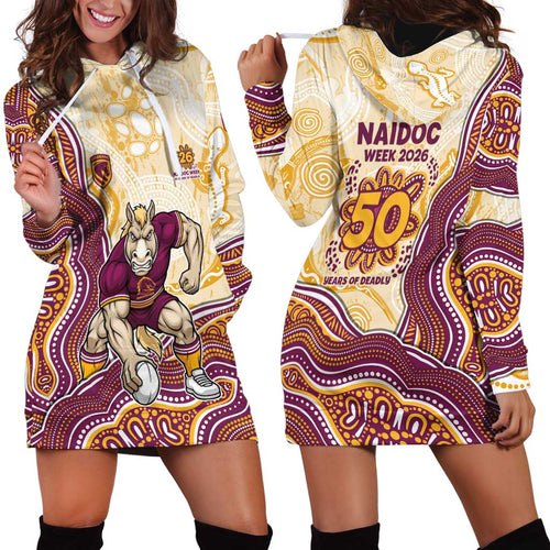 Brisbane Broncos NAIDOC Week 2026 Hoodie Dress First Nations of Australia Aboriginal Mascot Rugby