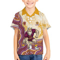Brisbane Broncos NAIDOC Week 2026 Kid Hawaiian Shirt First Nations of Australia Aboriginal Mascot Rugby