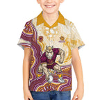 Brisbane Broncos NAIDOC Week 2026 Kid Hawaiian Shirt First Nations of Australia Aboriginal Mascot Rugby