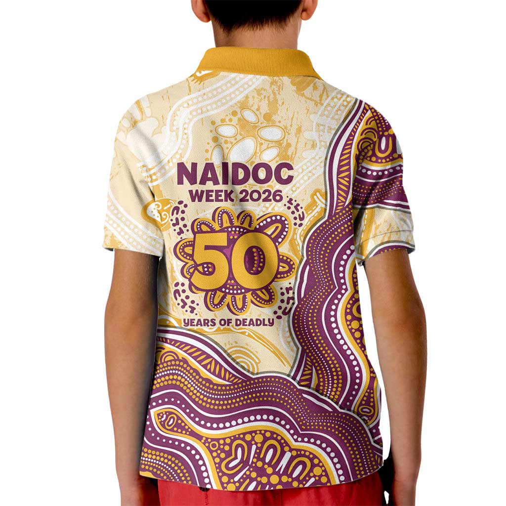 Brisbane Broncos NAIDOC Week 2026 Kid Polo Shirt First Nations of Australia Aboriginal Mascot Rugby