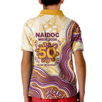 Brisbane Broncos NAIDOC Week 2026 Kid Polo Shirt First Nations of Australia Aboriginal Mascot Rugby