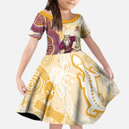 Brisbane Broncos NAIDOC Week 2026 Kid Short Sleeve Dress First Nations of Australia Aboriginal Mascot Rugby