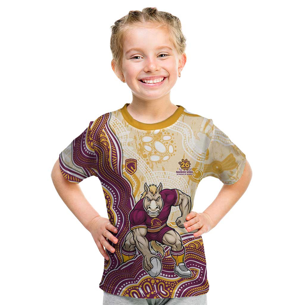 Brisbane Broncos NAIDOC Week 2026 Kid T Shirt First Nations of Australia Aboriginal Mascot Rugby
