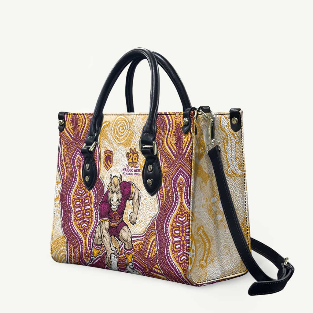 Brisbane Broncos NAIDOC Week 2026 Leather Bag First Nations of Australia Aboriginal Mascot Rugby